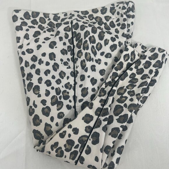 Lisette L Montreal Leopard Print Stretch Pants Gray White 14 - Picture 9 of 16